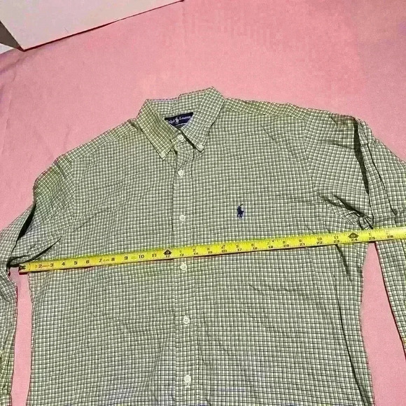 Vintage Ralph Lauren Mens Plaid Long Sleeve Button Up Shirt Yarmouth 16 32/33 - Picture 4 of 11